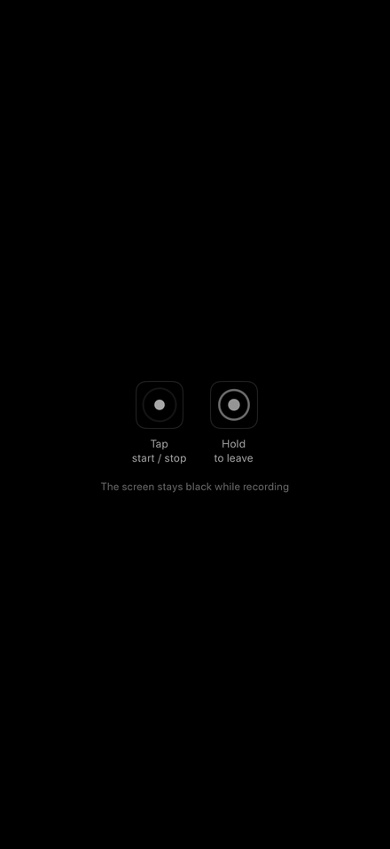 HideCam recording with a completely black screen